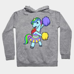 Cartoon Cheerleader Unicorn Hoodie